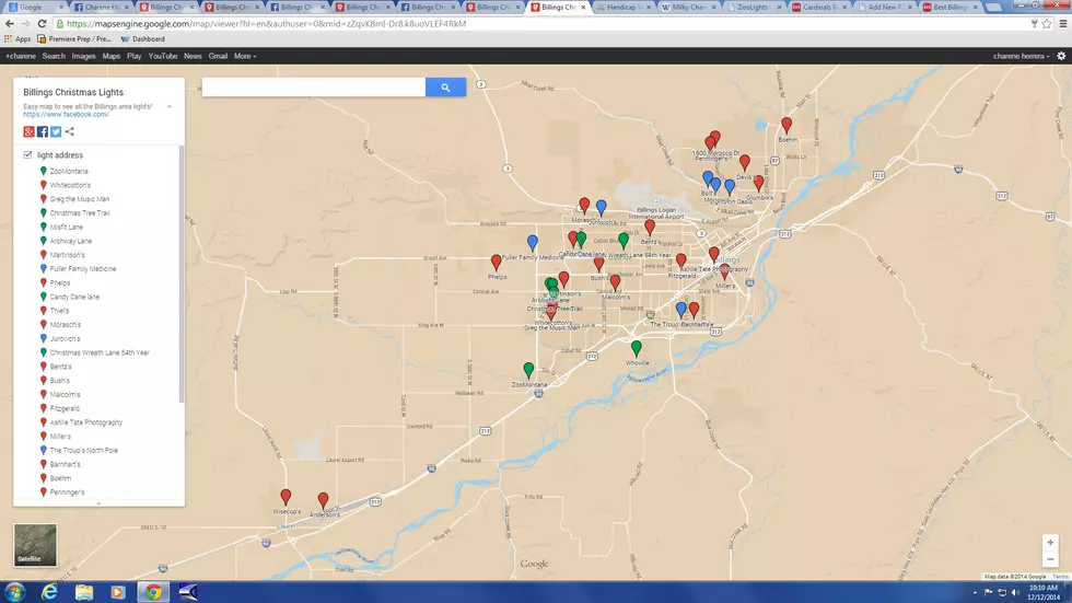 Best Billings Christmas Lights Map